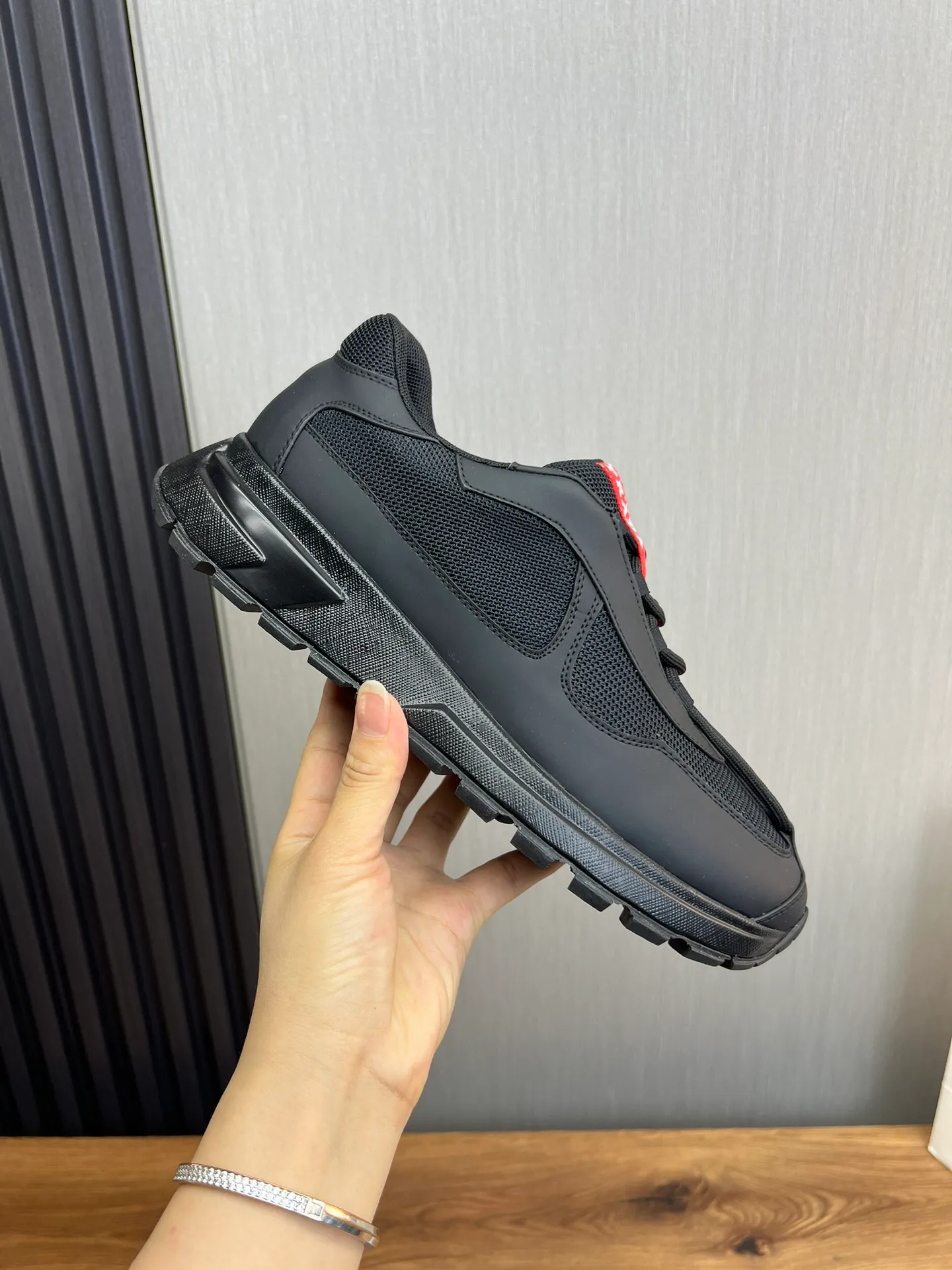 Men's shoes 💰540💰 [PRADA] Men's shoes are popular in the counter, official website is synchronized, 1 high-quality shipment ✔️Original fly-woven cowhide + cowhide lining, 1🆚1 replica, original sole, 38-45 (45 customized, non-refundable)